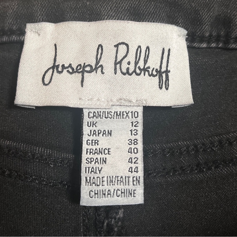 Joseph Ribkoff Grey Distressed Slim Cropped Jeans 10 - Picture 3 of 4